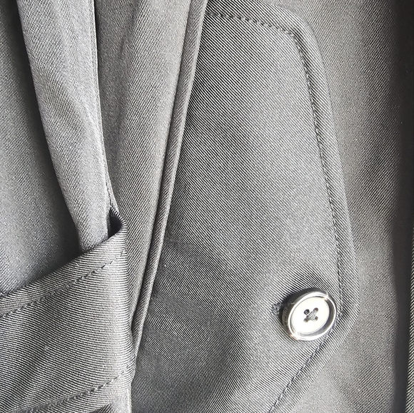 IZZUE Collection Double Breasted Pea Coat Black Short Trenchcoat Unique size L - Picture 4 of 12